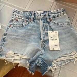 Zara women high rise shorts
